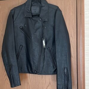 Blank NYC Black Faux Leather Moto Jacket